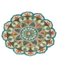 LR Home DAZZLE 54085 Teal/ Green 5' Round Rug