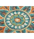LR Home DAZZLE 54085 Teal/ Green 5' Round Rug