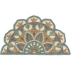 LR Home Dazzle Orange DAZZL 2ft.3in. x 3ft.10in. Hearth Rug