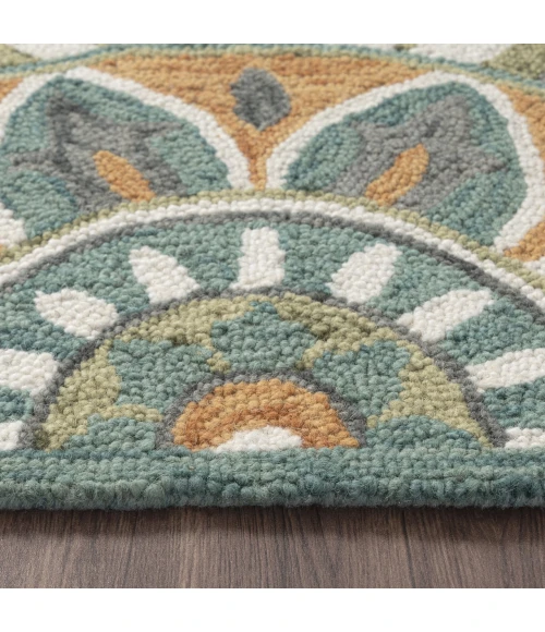 LR Home Dazzle Orange DAZZL 2ft.3in. x 3ft.10in. Hearth Rug