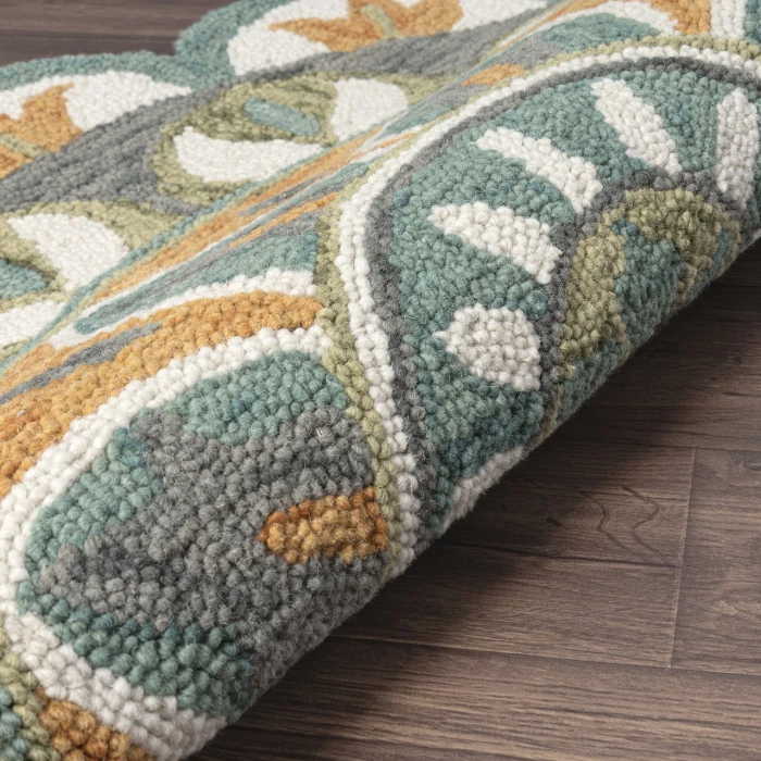 LR Home Dazzle Orange DAZZL 2ft.3in. x 3ft.10in. Hearth Rug