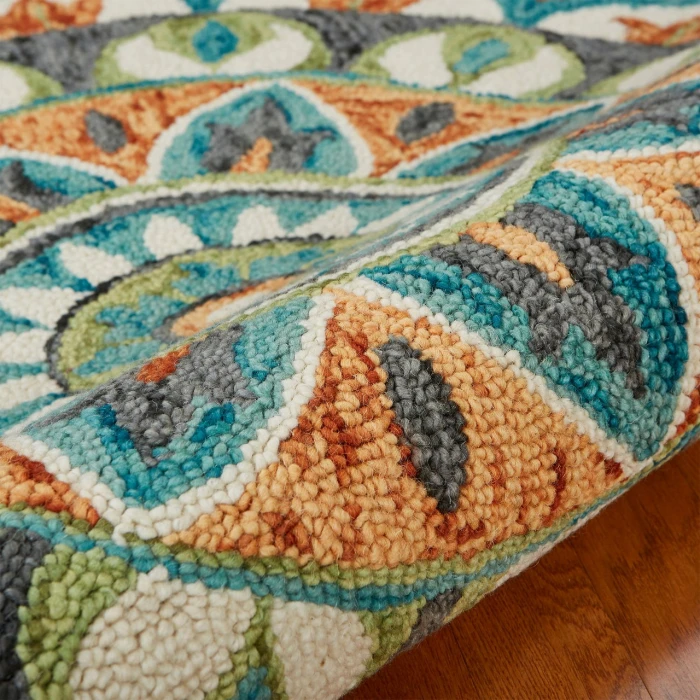LR Home Dazzle Orange DAZZL 8ft. Round Rug