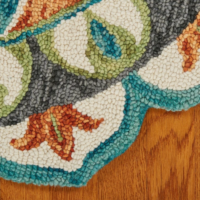LR Home Dazzle Orange DAZZL 8ft. Round Rug