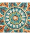 LR Home Dazzle Orange DAZZL 8ft. Round Rug