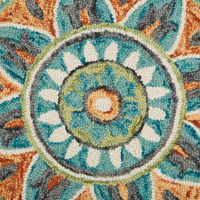 LR Home Dazzle Orange DAZZL 8ft. Round Rug