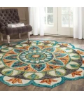 LR Home Dazzle Orange DAZZL 8ft. Round Rug