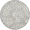 LR Home Dazzle 54087 Ivory Gray 4' X 4' Round Rug