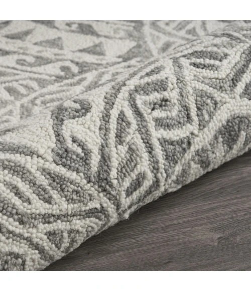 LR Home DAZZLE 54087 Ivory Gray 4' X 4' Round Rug