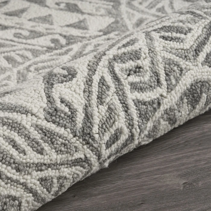 Rugs Town 54087 Ivory Gray 6' Round Rug