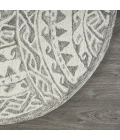 LR Home DAZZLE 54087 Ivory Gray 4' X 4' Round Rug