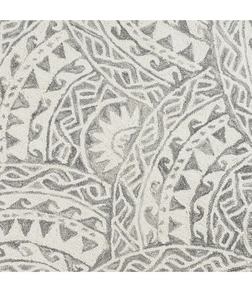 LR Home DAZZLE 54087 Ivory Gray 4' X 4' Round Rug