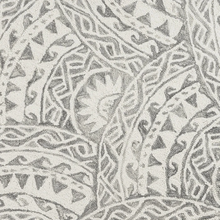 Rugs Town 54087 Ivory Gray 6' Round Rug