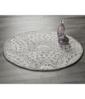 LR Home DAZZLE 54087 Ivory Gray 4' X 4' Round Rug