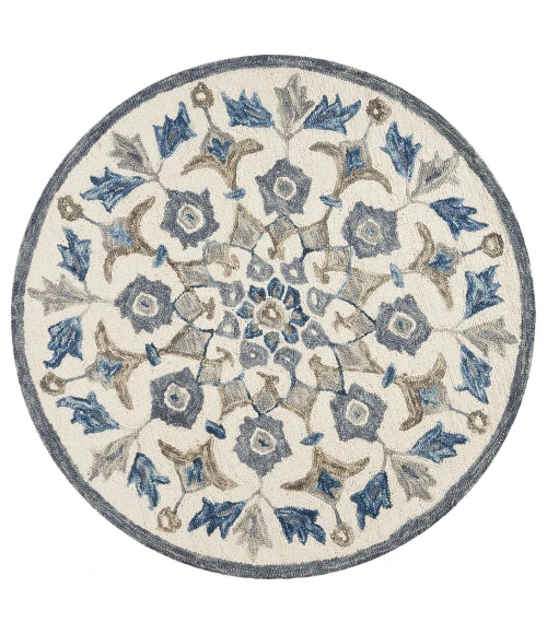 LR Home DAZZLE 54090 Ivory 4' X 4' Round Rug