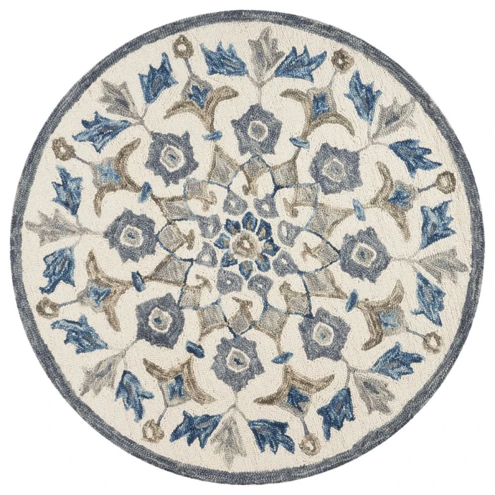 Rugs Town 54090 Ivory 6' Round Rug