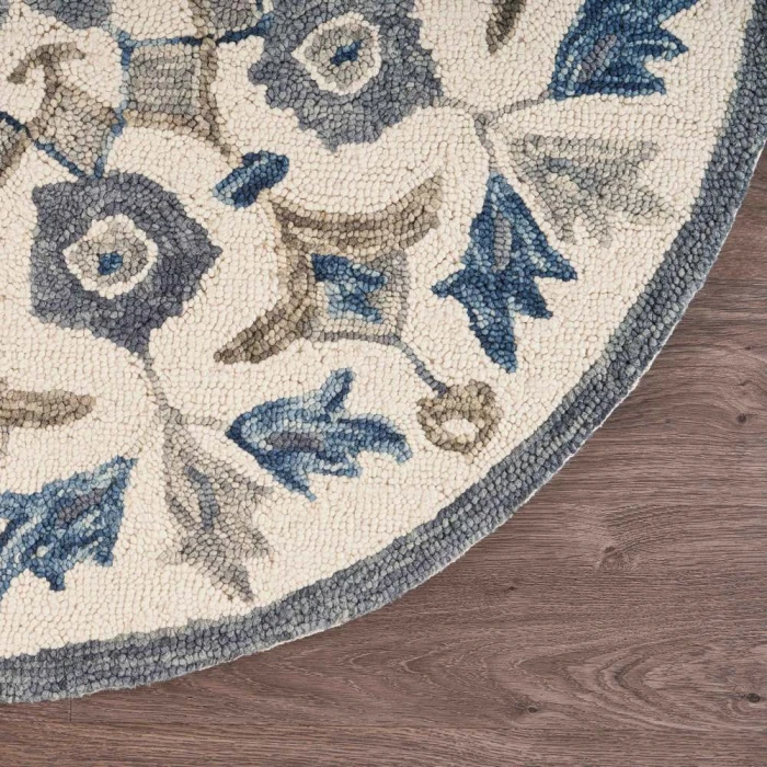 Rugs Town 54090 Ivory 6' Round Rug