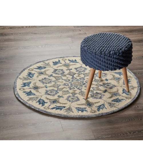 LR Home DAZZLE 54090 Ivory 4' X 4' Round Rug