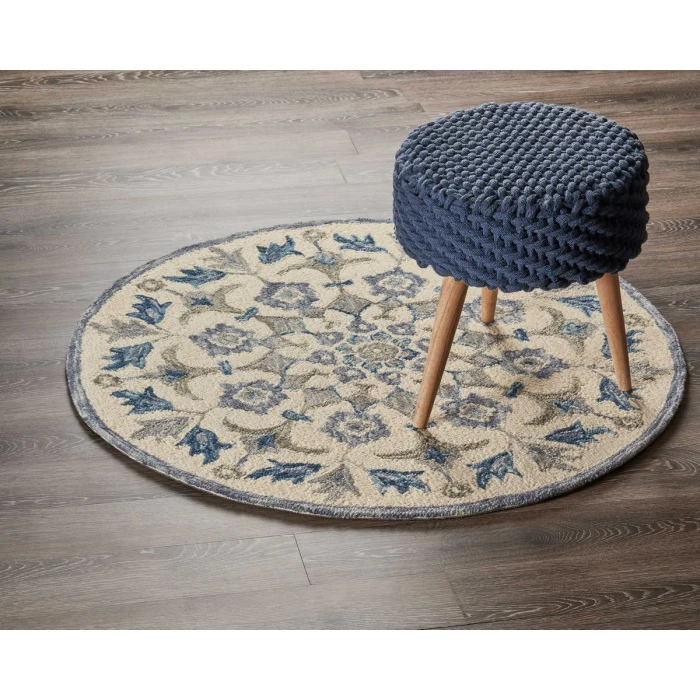 Rugs Town 54090 Ivory 6' Round Rug
