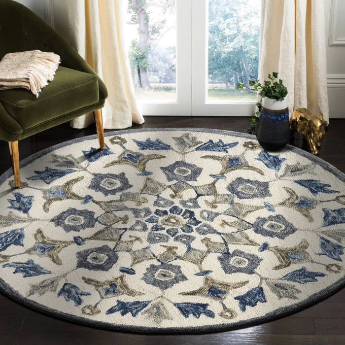 Rugs Town 54090 Ivory 6' Round Rug