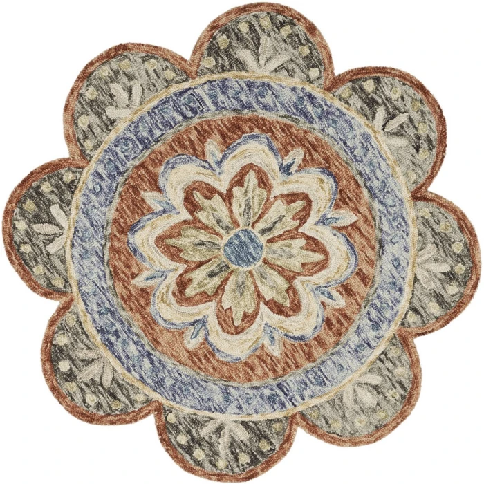 Rugs Town 54091 Rust 6' Round Rug