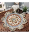 LR Home DAZZLE 54091 Rust 4' X 4' Round Rug