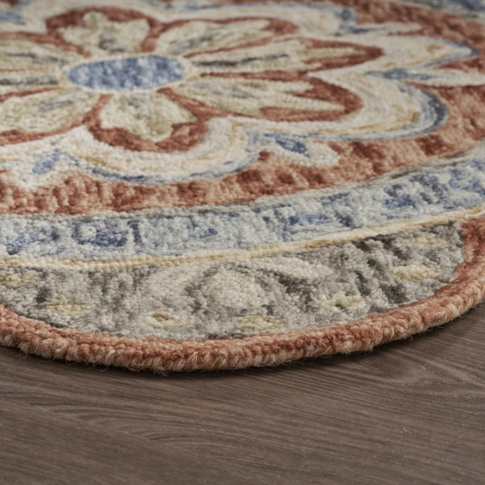 Rugs Town 54091 Rust 6' Round Rug