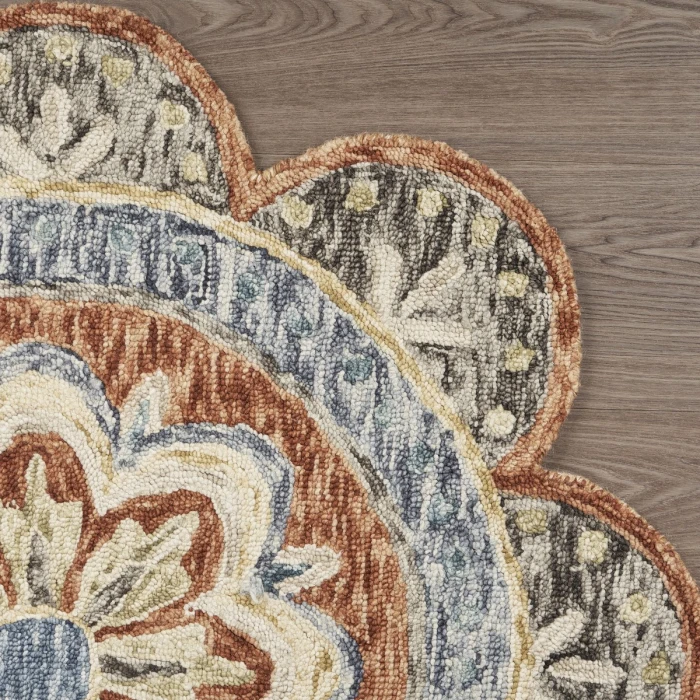 Rugs Town 54091 Rust 6' Round Rug