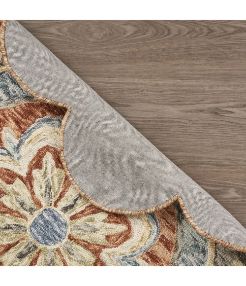 LR Home DAZZLE 54091 Rust 4' X 4' Round Rug