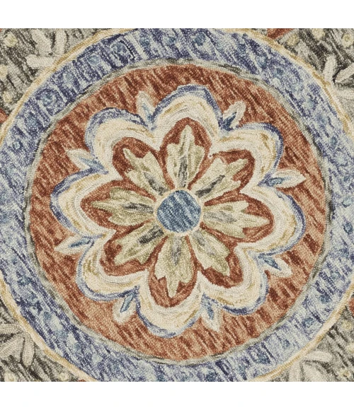 LR Home DAZZLE 54091 Rust 4' X 4' Round Rug