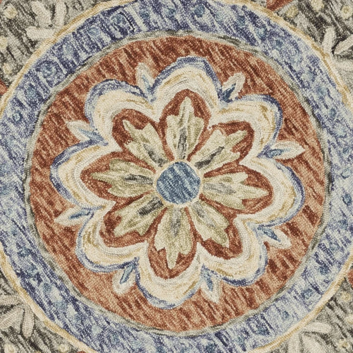 Rugs Town 54091 Rust 6' Round Rug