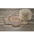 LR Home DAZZLE 54091 Rust 4' X 4' Round Rug