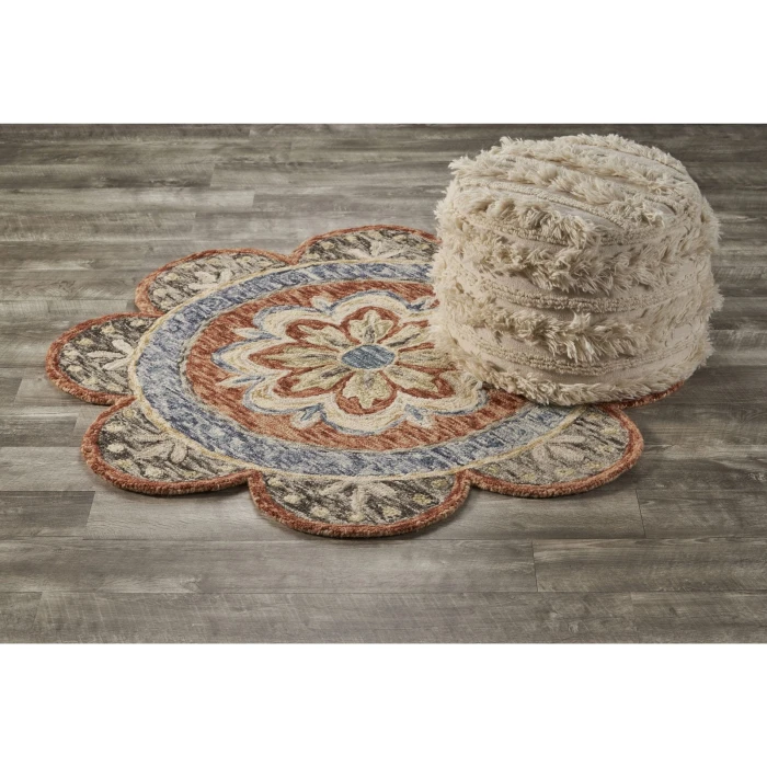 Rugs Town 54091 Rust 6' Round Rug