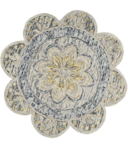 LR Home Dazzle 54092 Gray 4' X 4' Round Rug