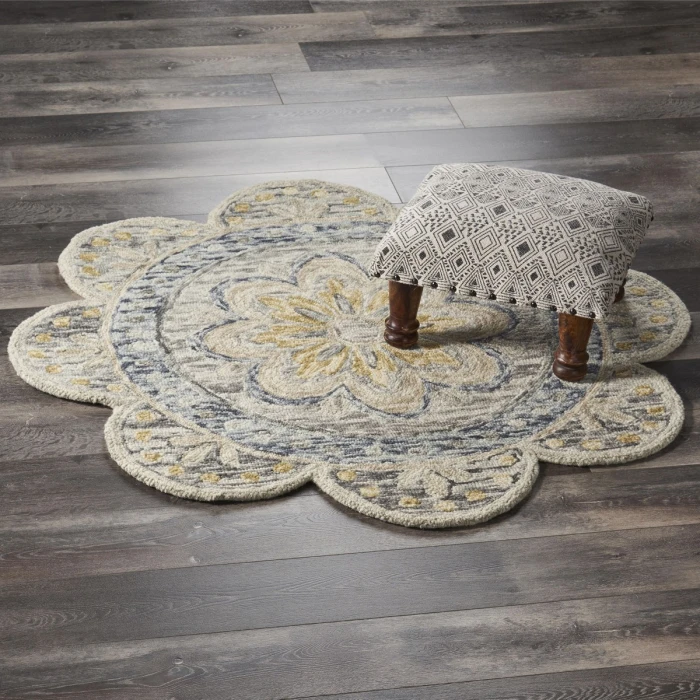 Rugs Town 54092 Gray 6' Round Rug
