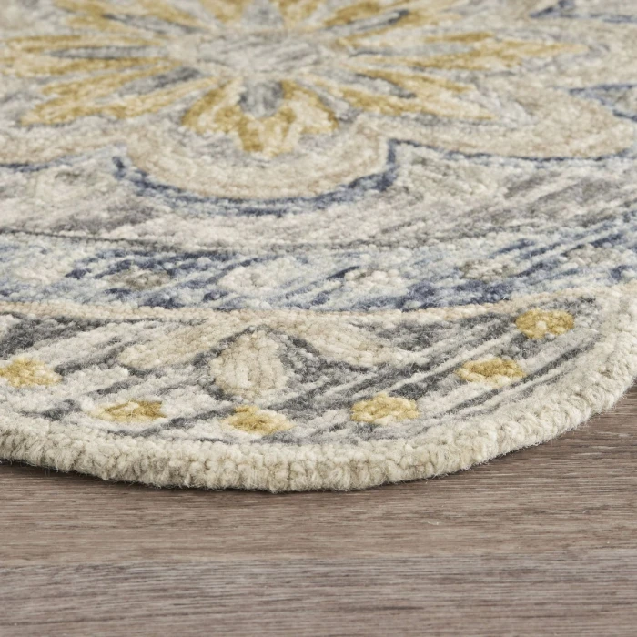 Rugs Town 54092 Gray 6' Round Rug