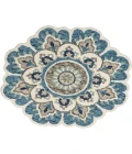 LR Home DAZZLE 54094 Ivory Teal 5' Round Rug