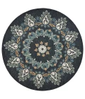 LR Home DAZZLE 54097 Charcoal/ Teal 4' X 4' Round Rug