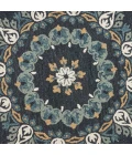 LR Home DAZZLE 54097 Charcoal/ Teal 4' X 4' Round Rug