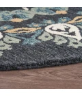 LR Home DAZZLE 54097 Charcoal/ Teal 4' X 4' Round Rug