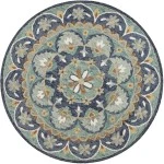 Rugs Town 54099 Teal/ Blue 6' Round Rug