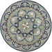 Daleyza DAZ-AW Teal Area Rug 4 ft. Round