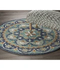 LR Home DAZZLE 54099 Teal/ Blue 6' Round Rug