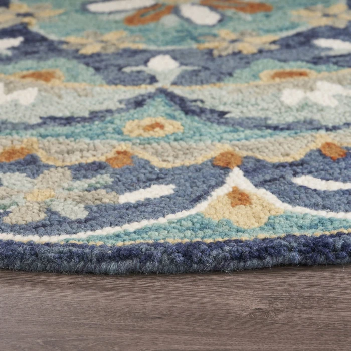 Rugs Town 54099 Teal/ Blue 6' Round Rug