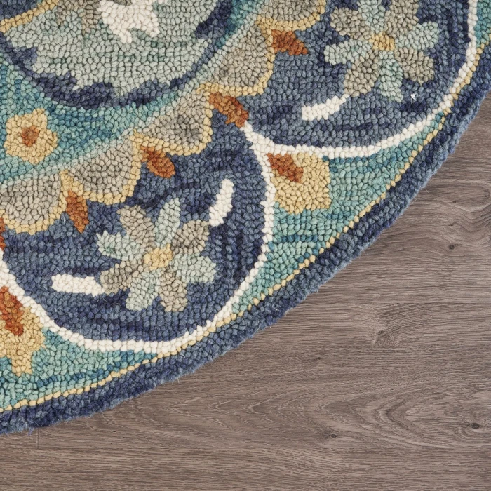 Rugs Town 54099 Teal/ Blue 6' Round Rug