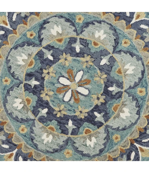 LR Home DAZZLE 54099 Teal/ Blue 6' Round Rug