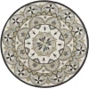 LR Home Dazzle 54100 Ivory Gray 4' X 4' Round Rug