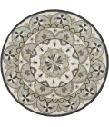LR Home DAZZLE 54100 Ivory Gray 4' X 4' Round Rug