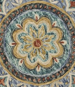 LR Home Dazzle 54104 Blue 4' X 4' Round Rug
