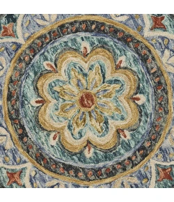 LR Home Dazzle 54104 Blue 4' X 4' Round Rug