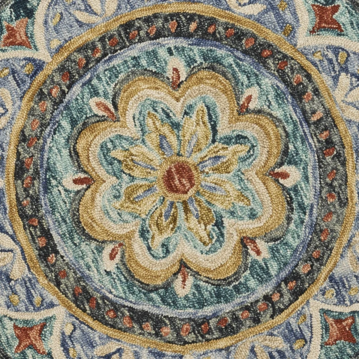 Rugs Town Blue DAZZL 8ft. Round Rug